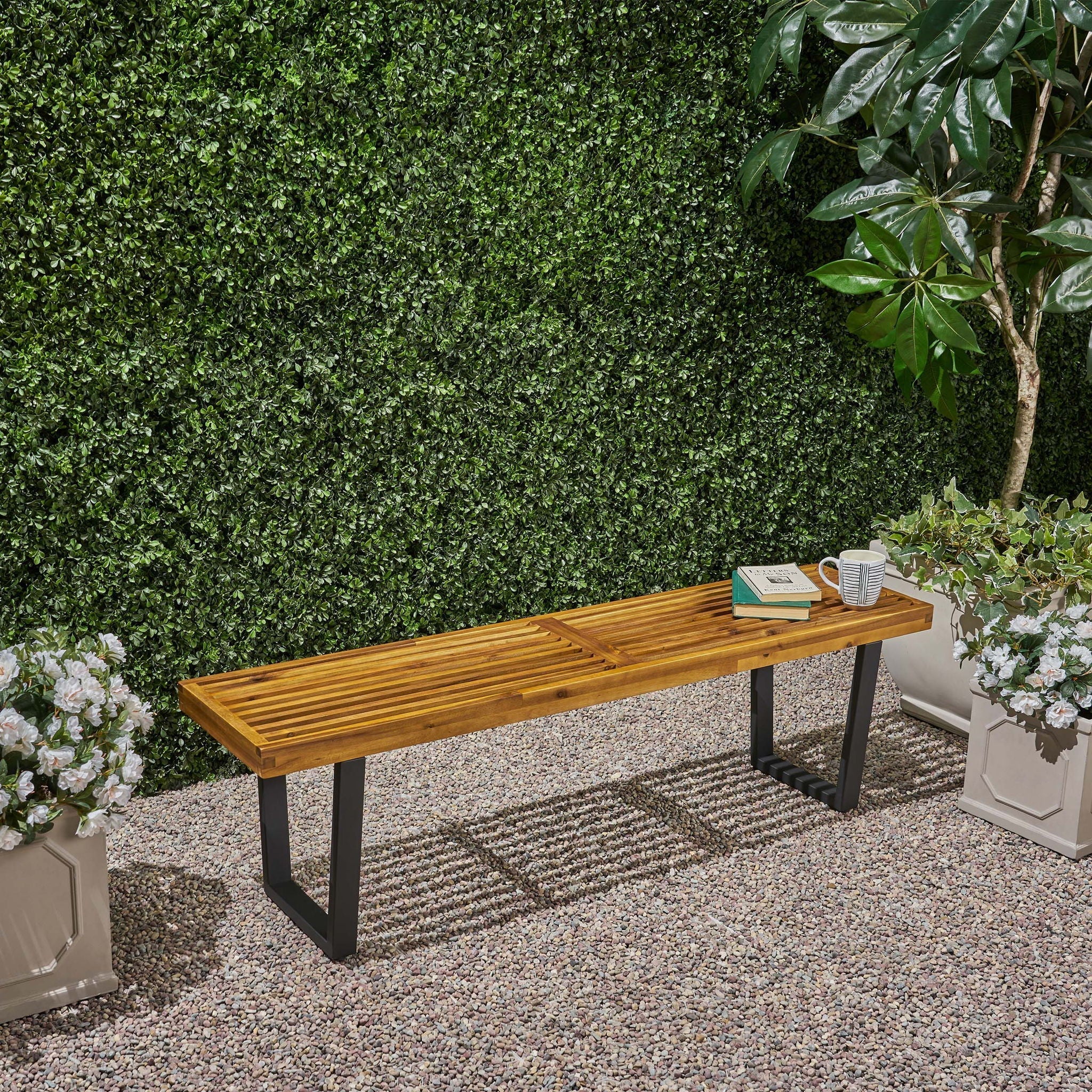 Intrinsic Outdoor Dining Bench With Slat Top