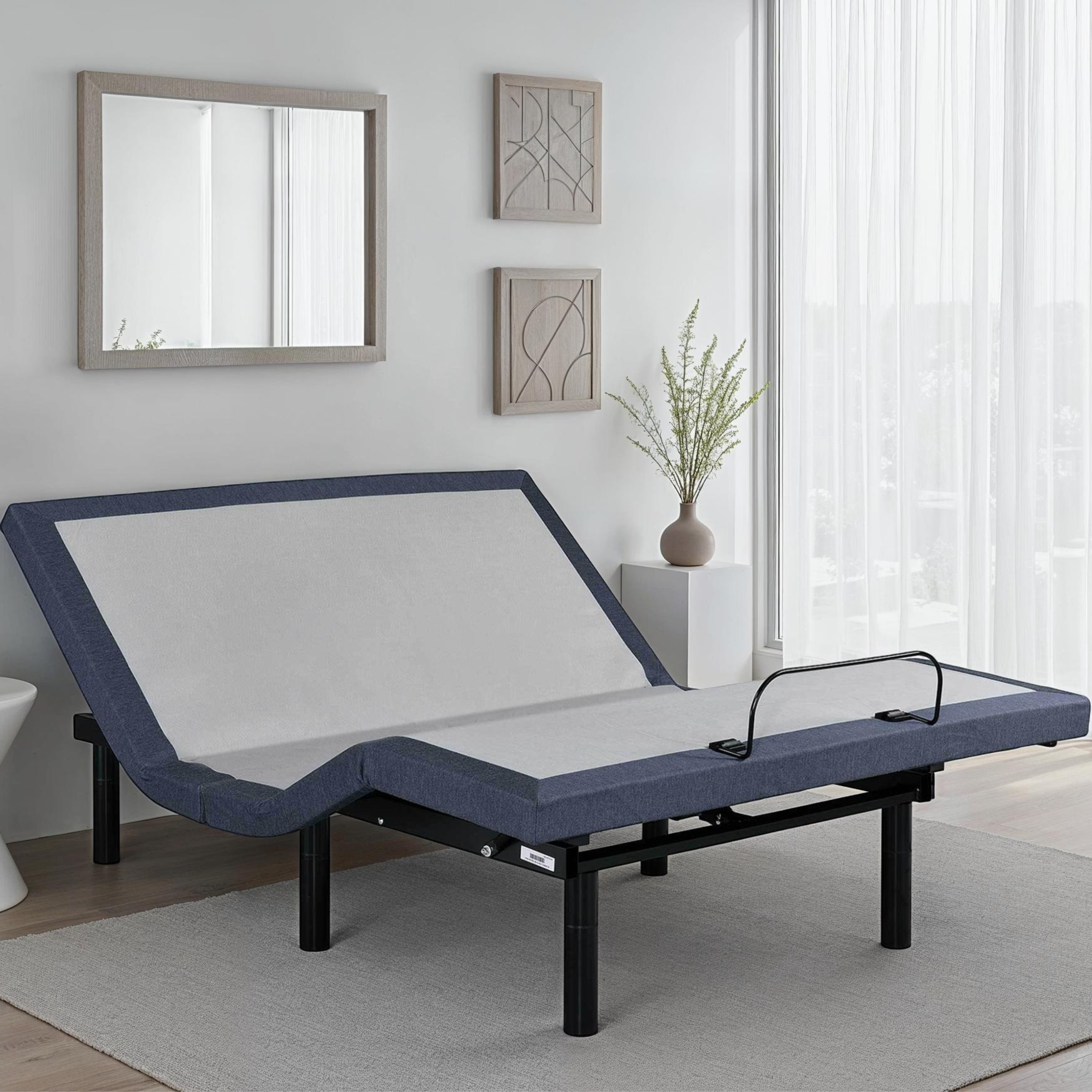 Twin XL Adjustable Bed Base with Massage and Position Adjustments