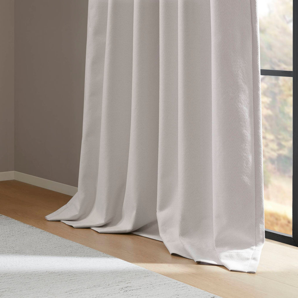 2-PK 52x84" Sound Blocking Total Blackout Curtain Panel Pair White