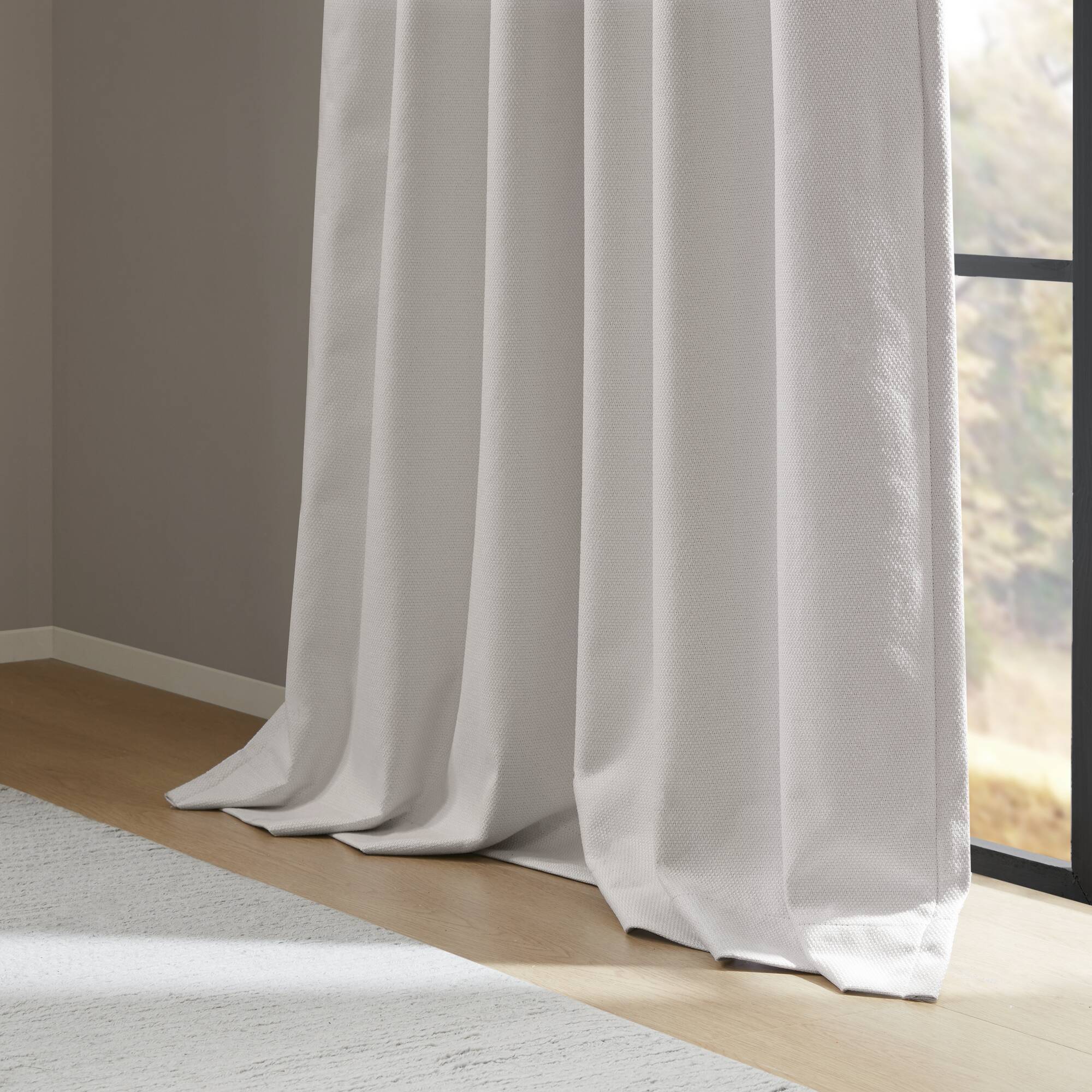 2-PK 52x84" Sound Blocking Total Blackout Curtain Panel Pair White