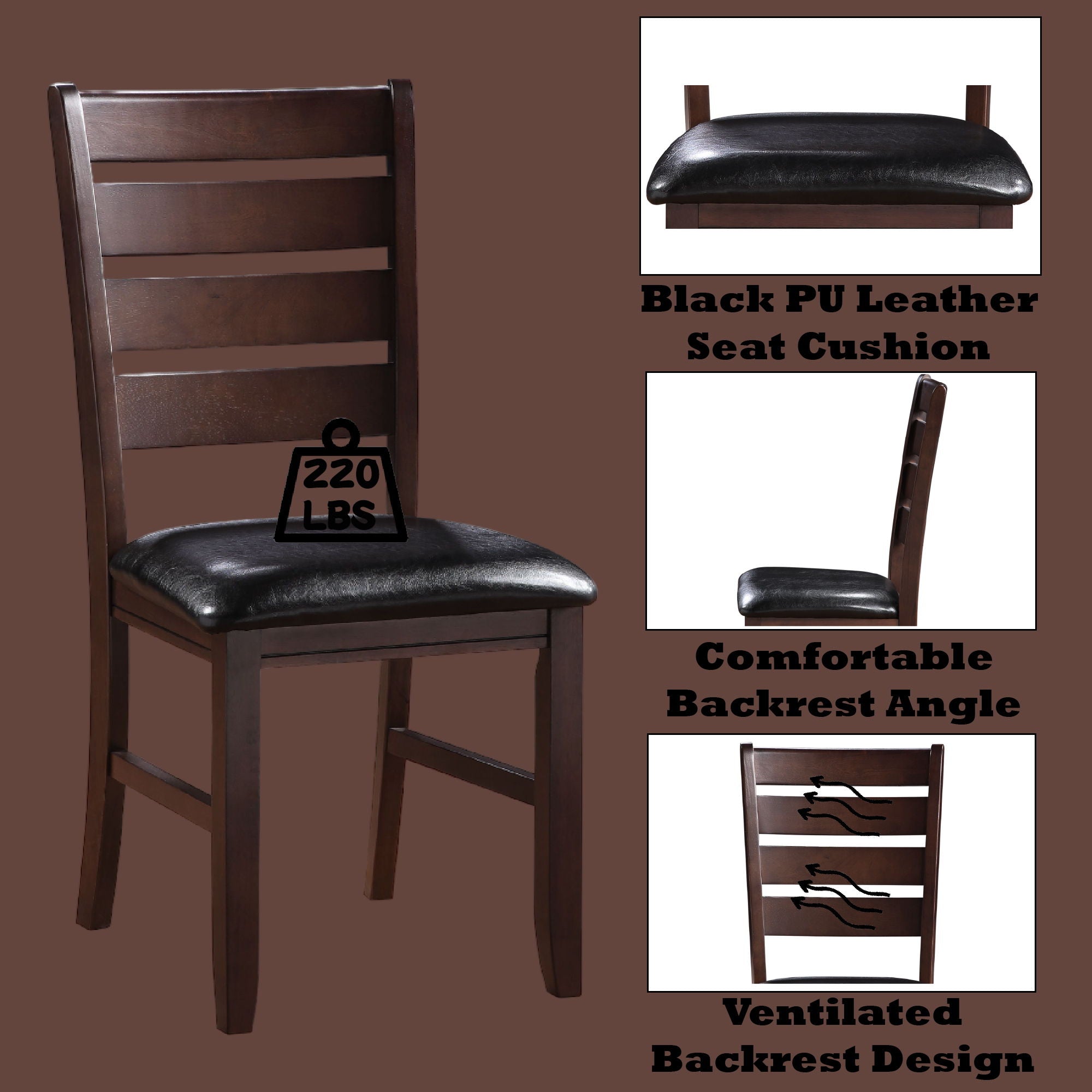 Urbana Synthetic Leather Side Chair (Set of 2)
