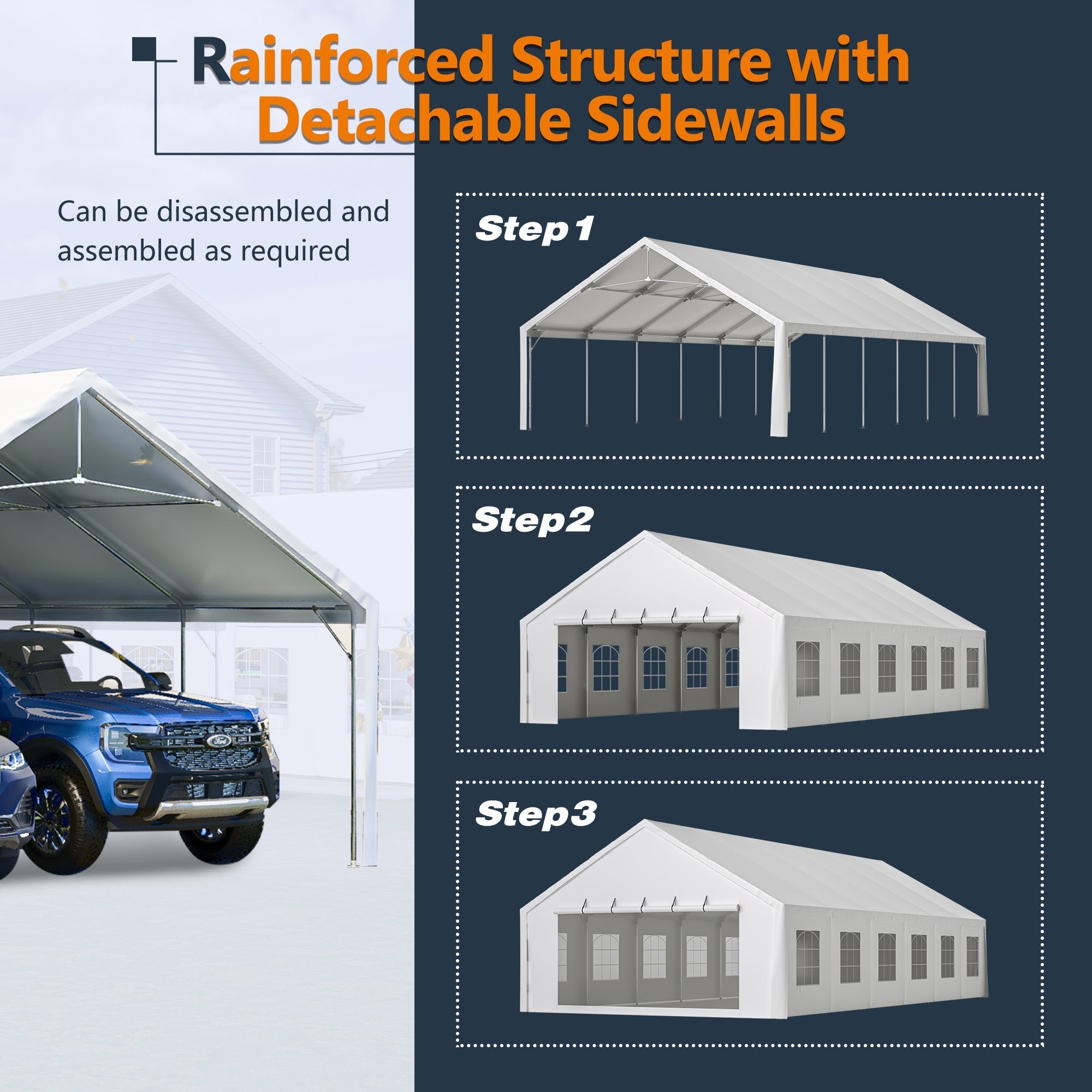 20x40FT Party Tent Heavy Duty, Large Wedding Event Shelters