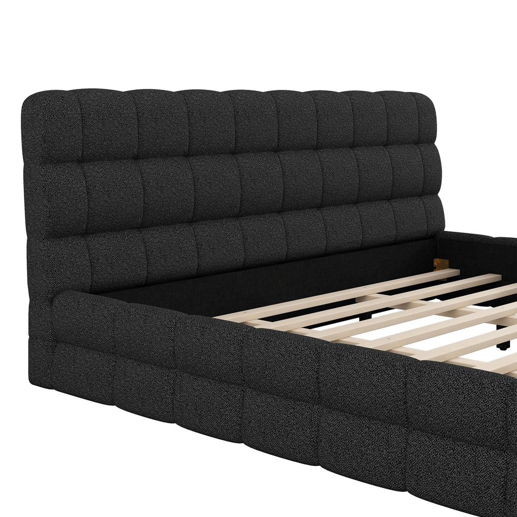 Upholstered Platform Bed With Headboard