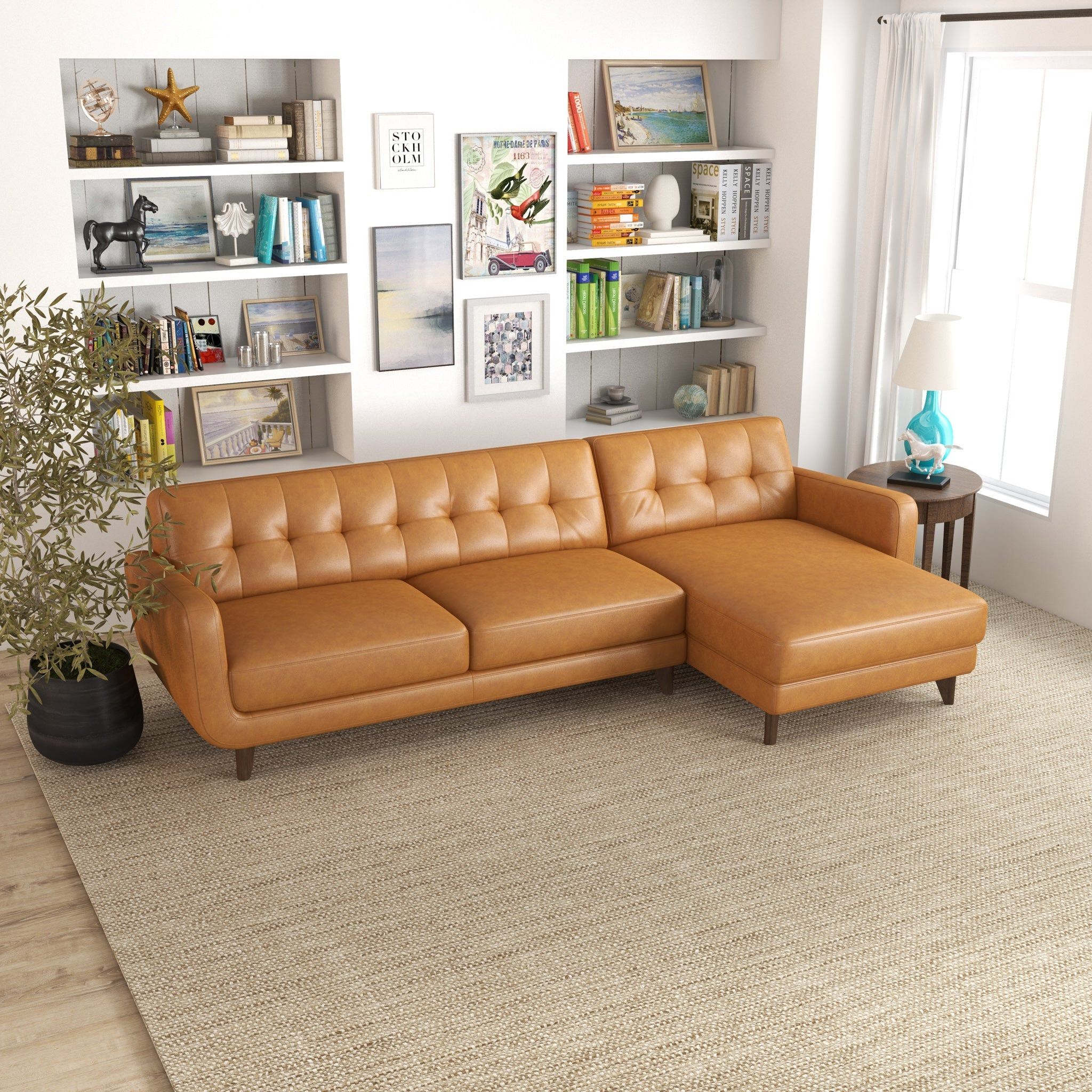 Allison - Mid-Century Modern Sectional Sofa Chaise