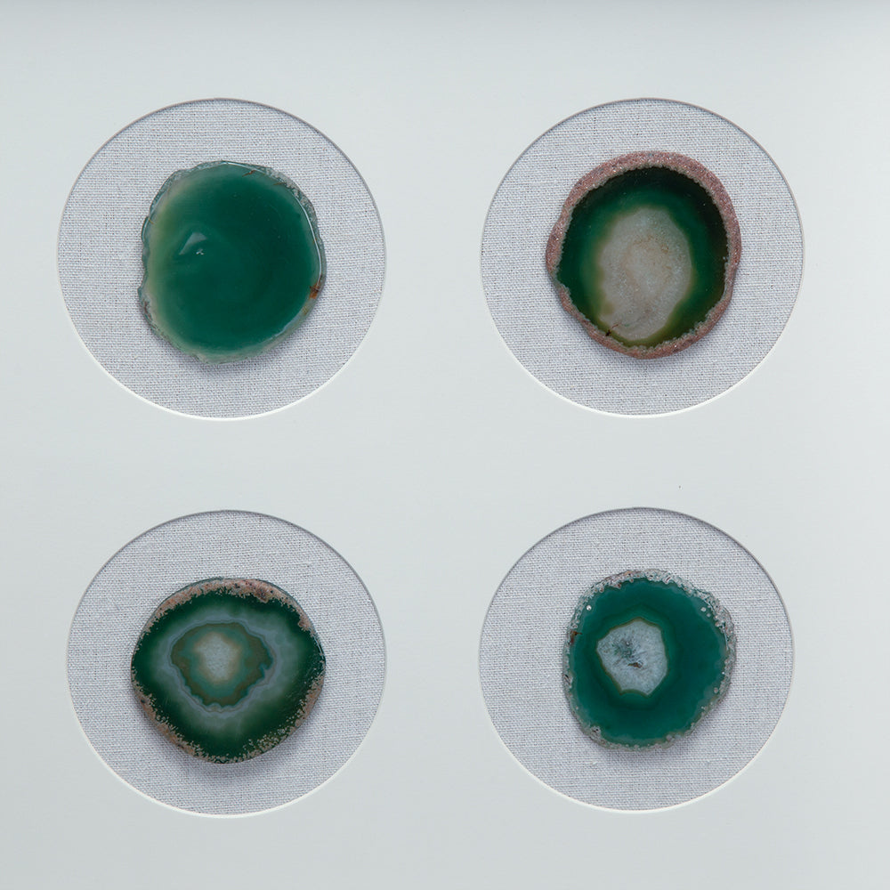 Set of 2 Shadow Box Wall Décor with Agate