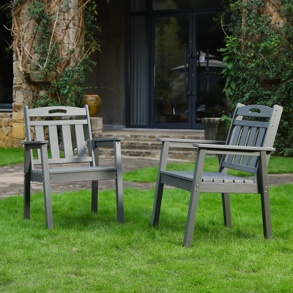 HDPE Outdoor Patio Dining Set with Table and 4 Chairs