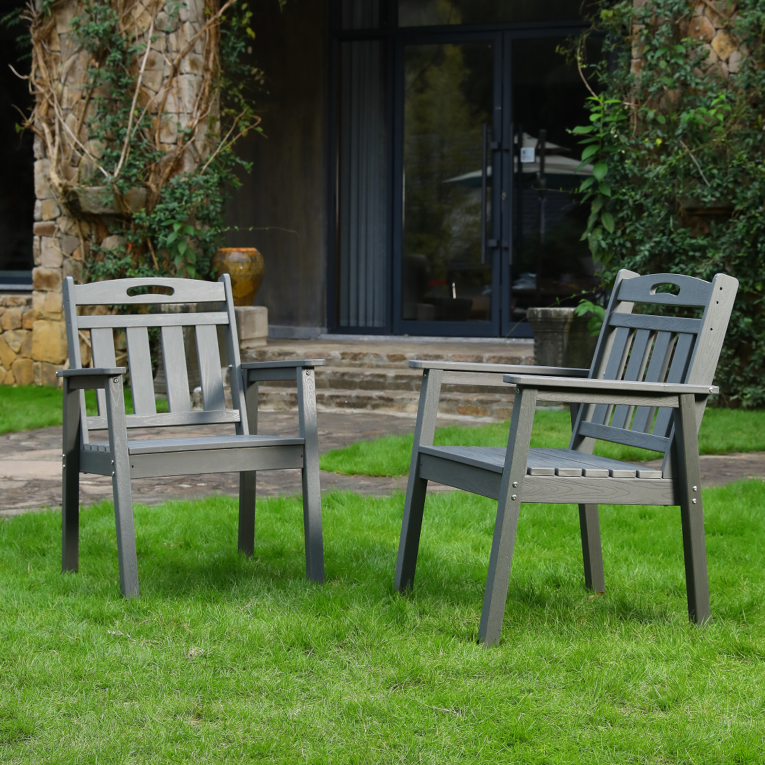 HDPE Outdoor Patio Dining Set with Table and 4 Chairs