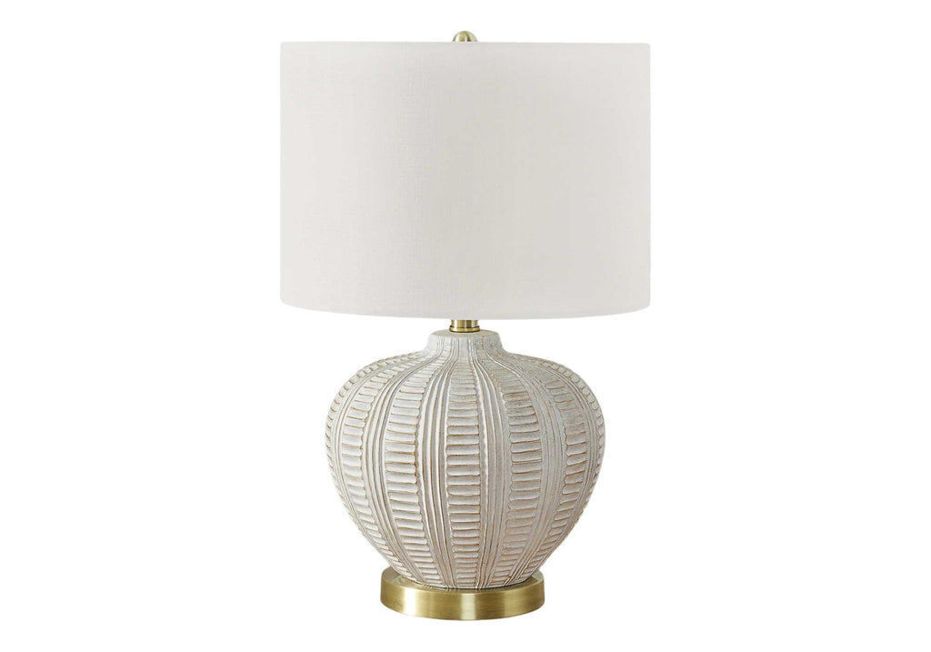 Transitional Lighting Table Lamp in Cream Resin