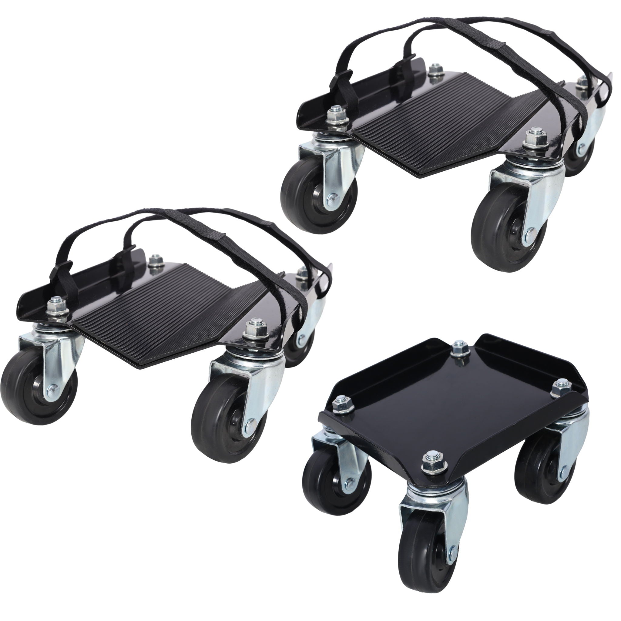 Heavy Duty Steel Snowmobile Dolly with V Slide and Swivel Casters