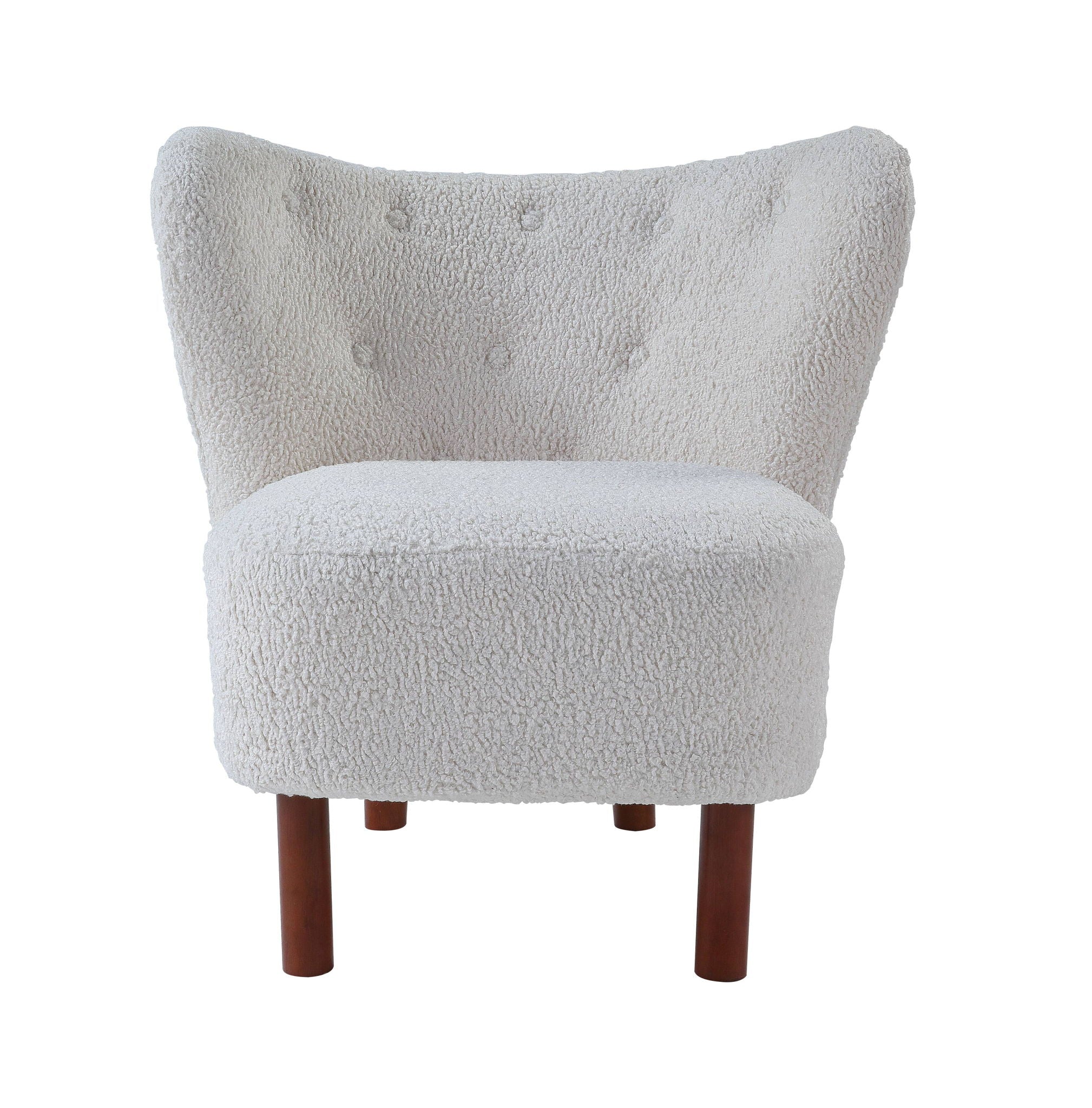 Zusud Teddy Sherpa Accent Chair - White