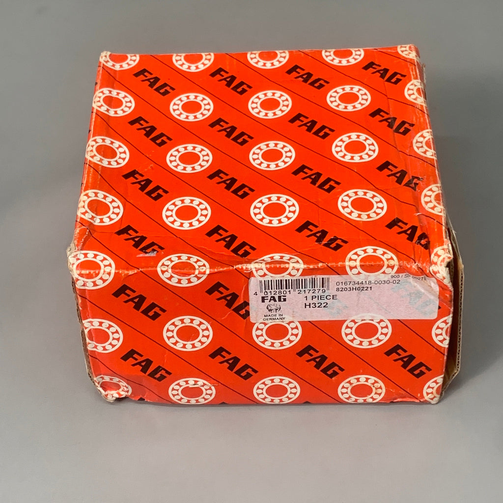 FAG BEARING H322 Adapter Sleeve 100mm Shaft & Lock Nut & Washer Bearings H322 (New)