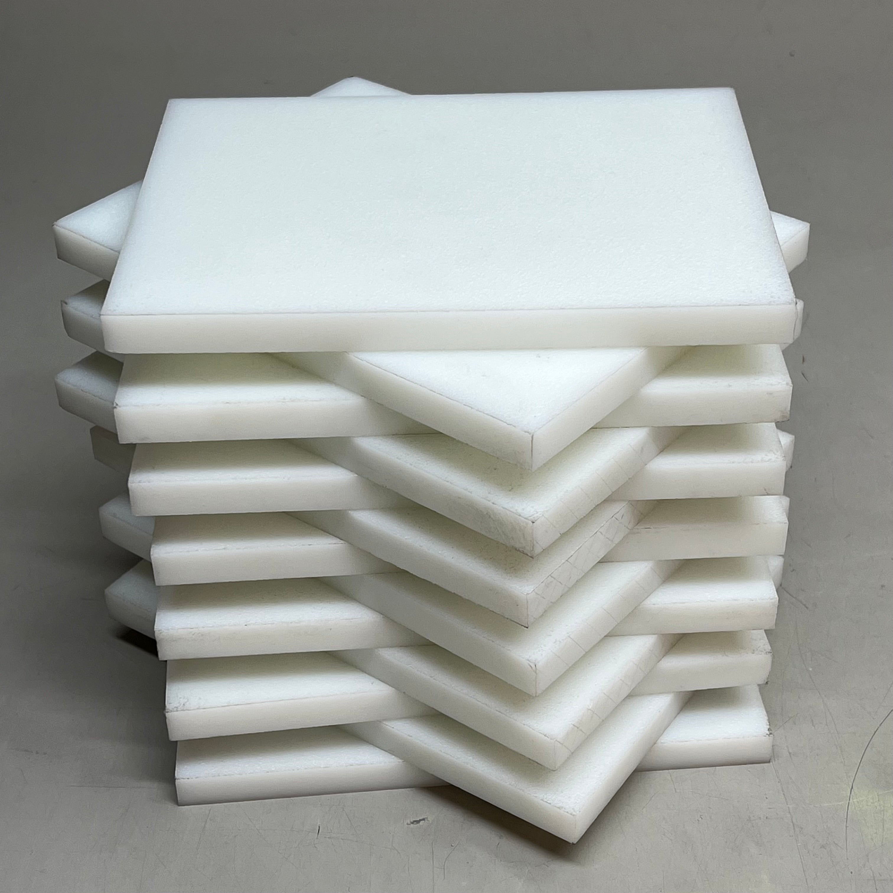 ULINE (20 PACK) High Density Polyethylene Sheets 7"x5" White