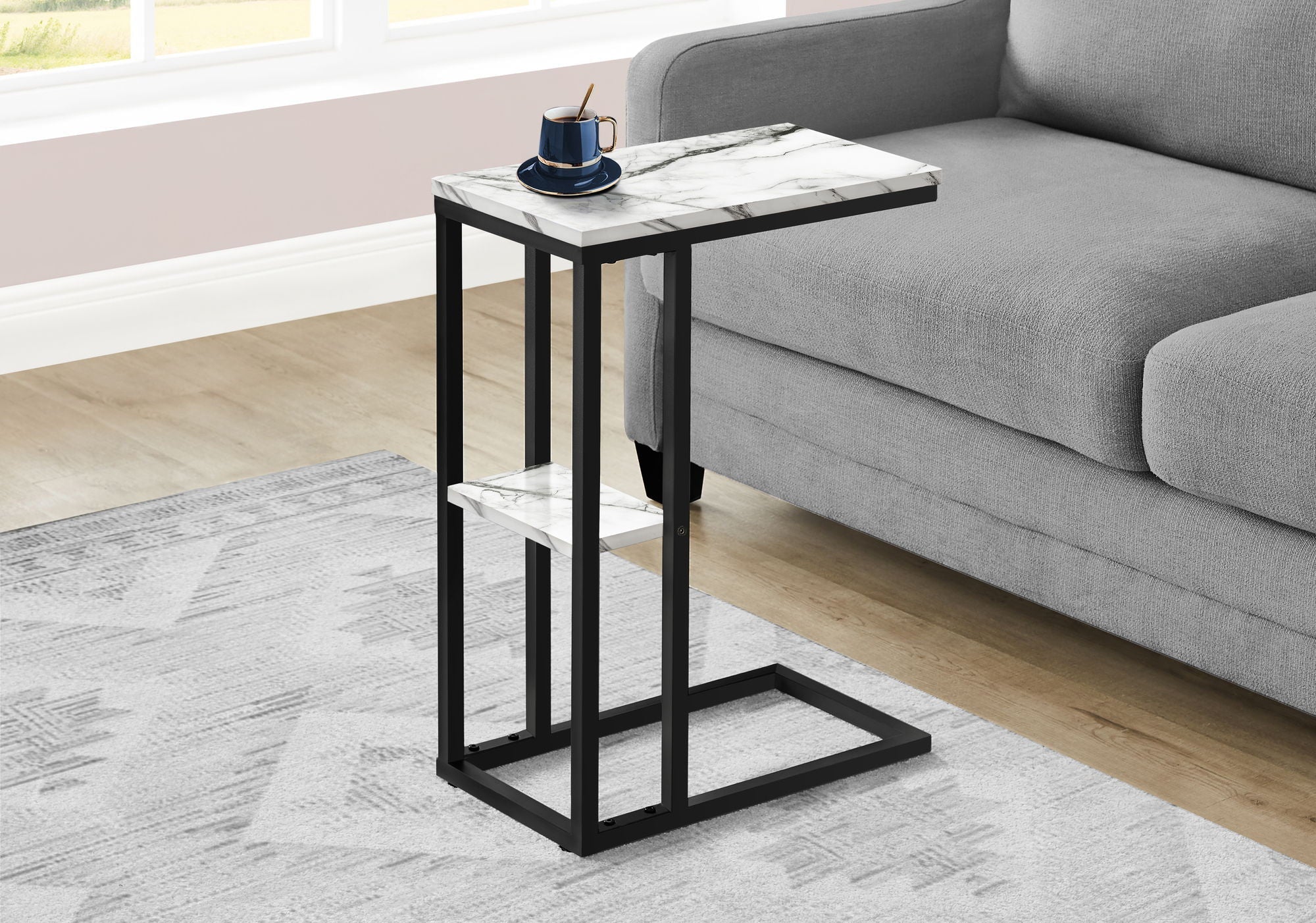 Accent Table C-Shaped - Contemporary Modern