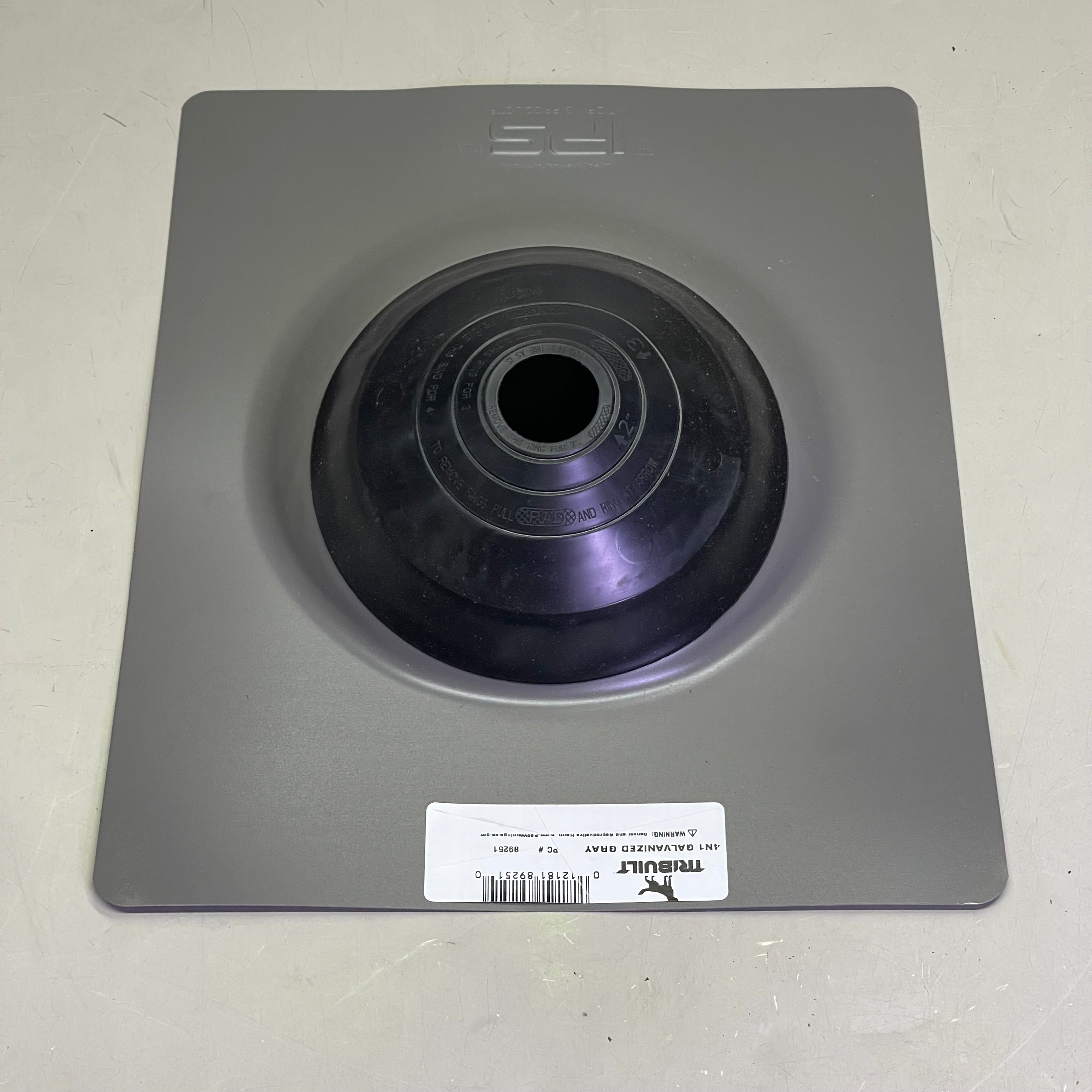 TRIBUILT 4N1 Galvanized Roof Flashing 12" x 16" Base Grey 89251