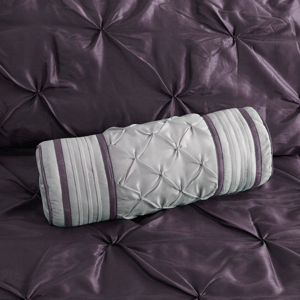 7 Piece Tufted Comforter Set Plum California King