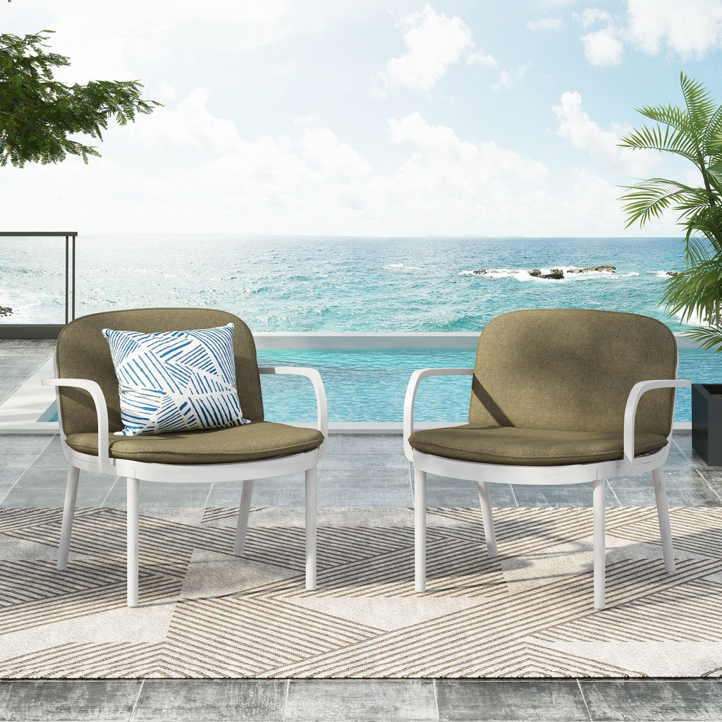 Luna Outdoor Club Chair Set of 2