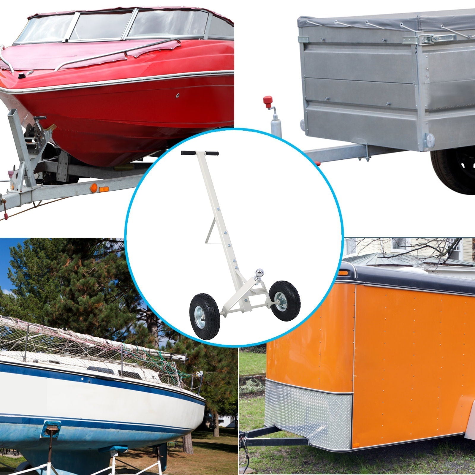 Heavy Duty Trailer Dolly With Pneumatic Tires
