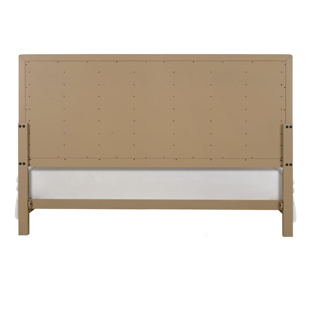 Panel Bed Frame With Unique Headboard And Included Slats