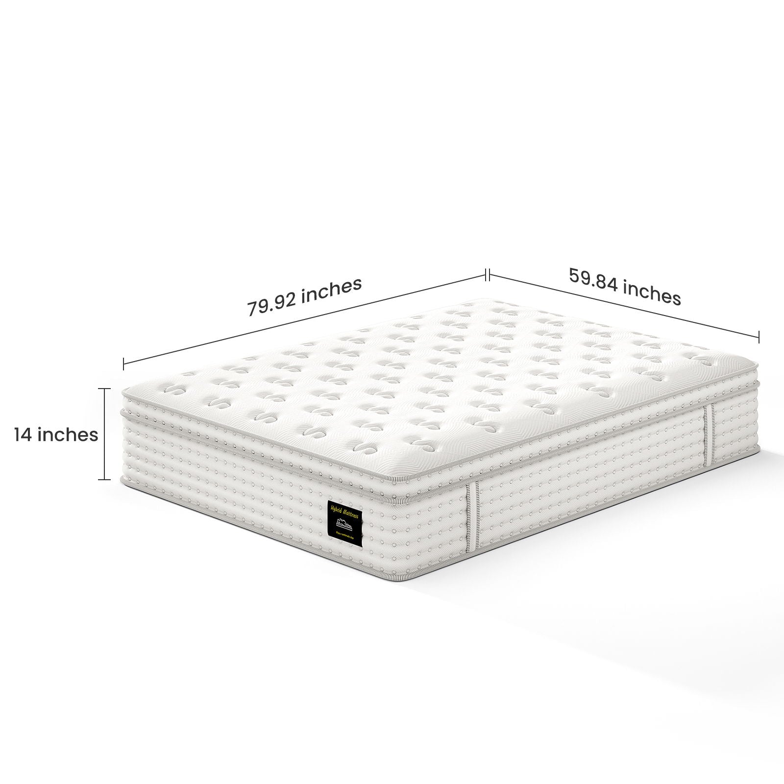 14" Hybrid Mattress with Memory Foam & Pocket Springs for Pressure Relief