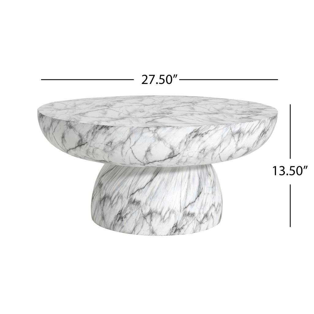 MGO Faux Marble Coffee Table for Indoor and Outdoor Use