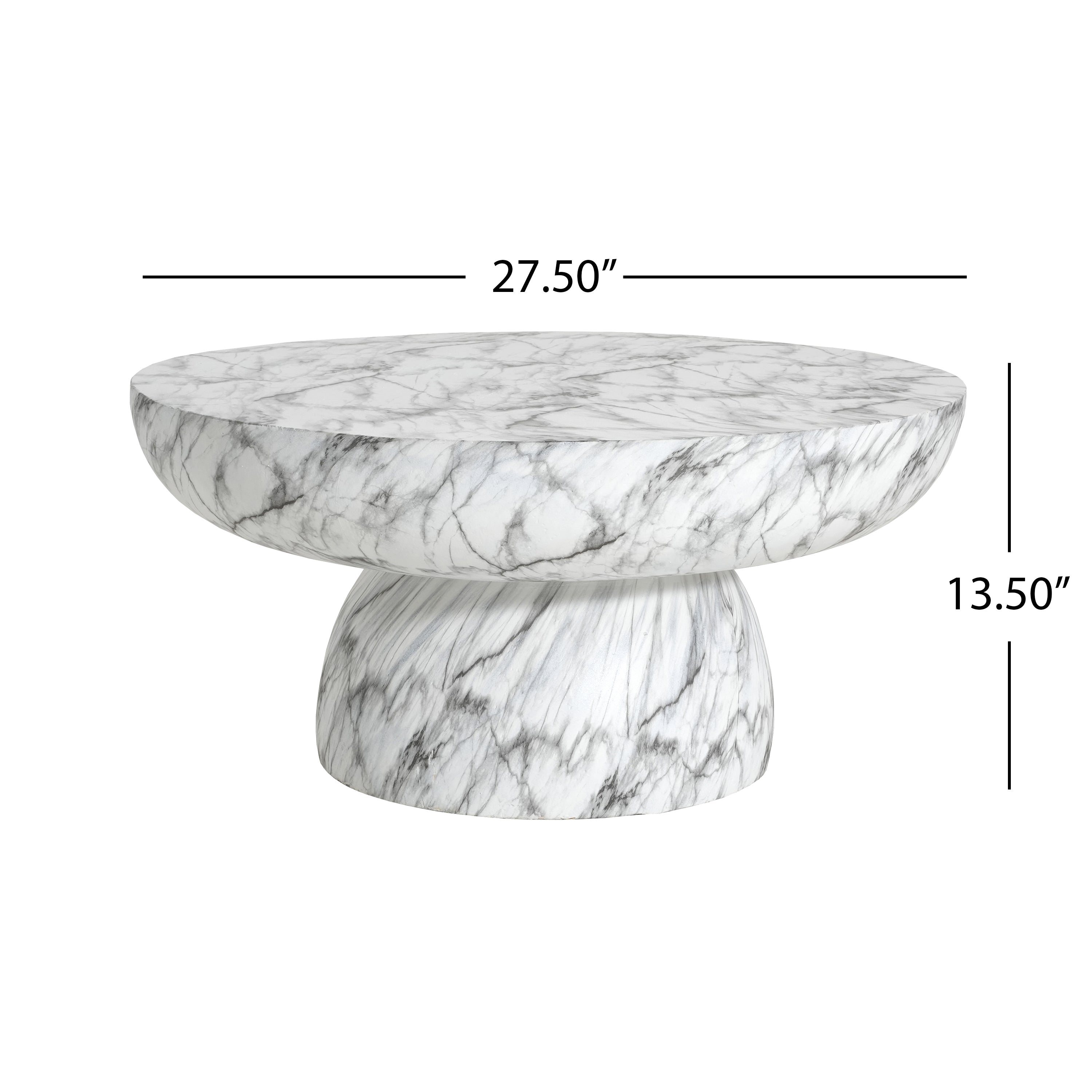 MGO Faux Marble Coffee Table for Indoor and Outdoor Use