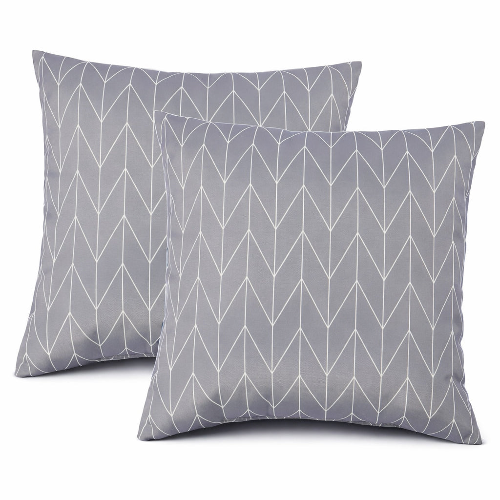 2 Pack Outdoor Throw Pillows, Waterproof & Fade-Resistant (18x18 Inch)