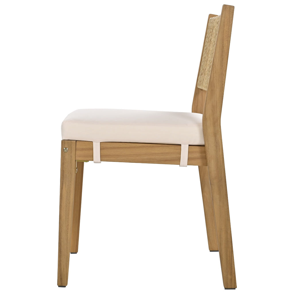 U_Style Multi-Person Outdoor Acacia Wood Dining Table and Chair Set