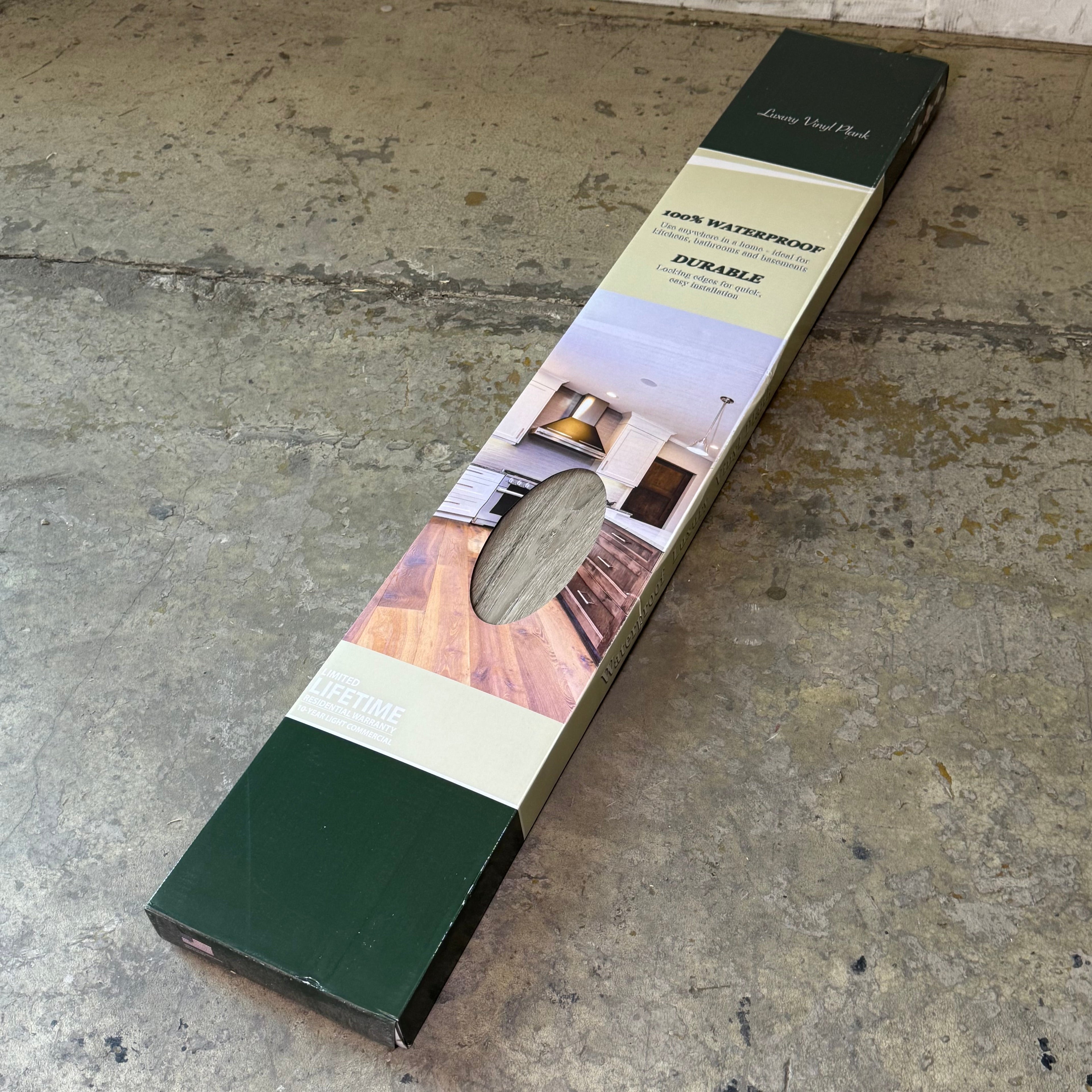 LUXURY VINYL PLANK (6 Pieces) Albany Vinyl Plank 9" x 60" Aspen Beige Light Brown 1097568004960