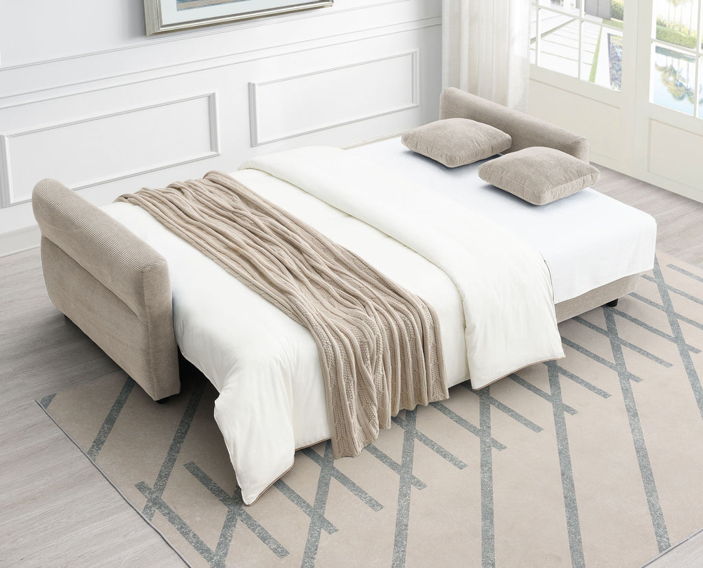 Haran Fabric Pull-Out Sleeper with Storage