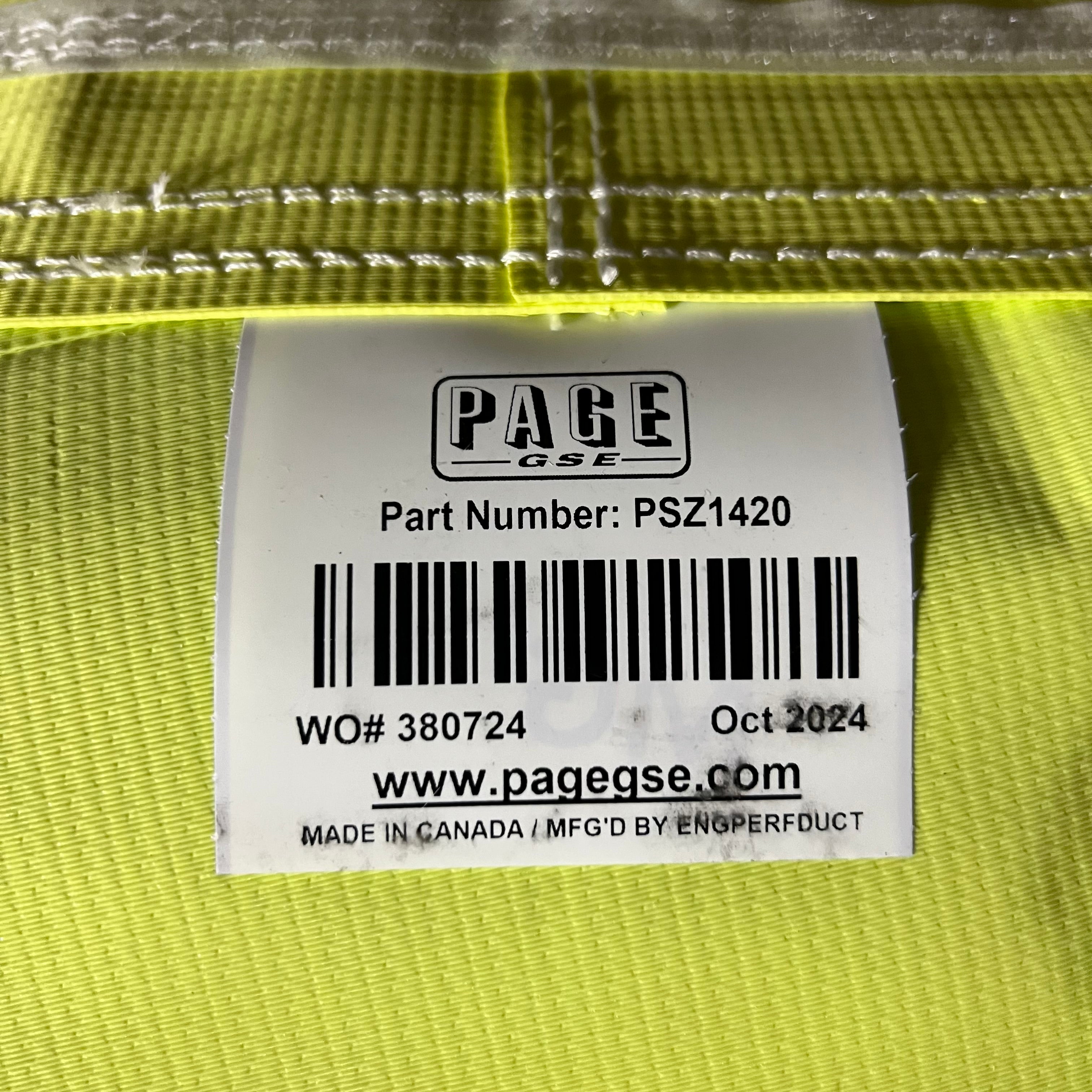 PAGE GSE Lay Flat Duct for Air Movement Sz 23" W, Green& Black PSZ1420