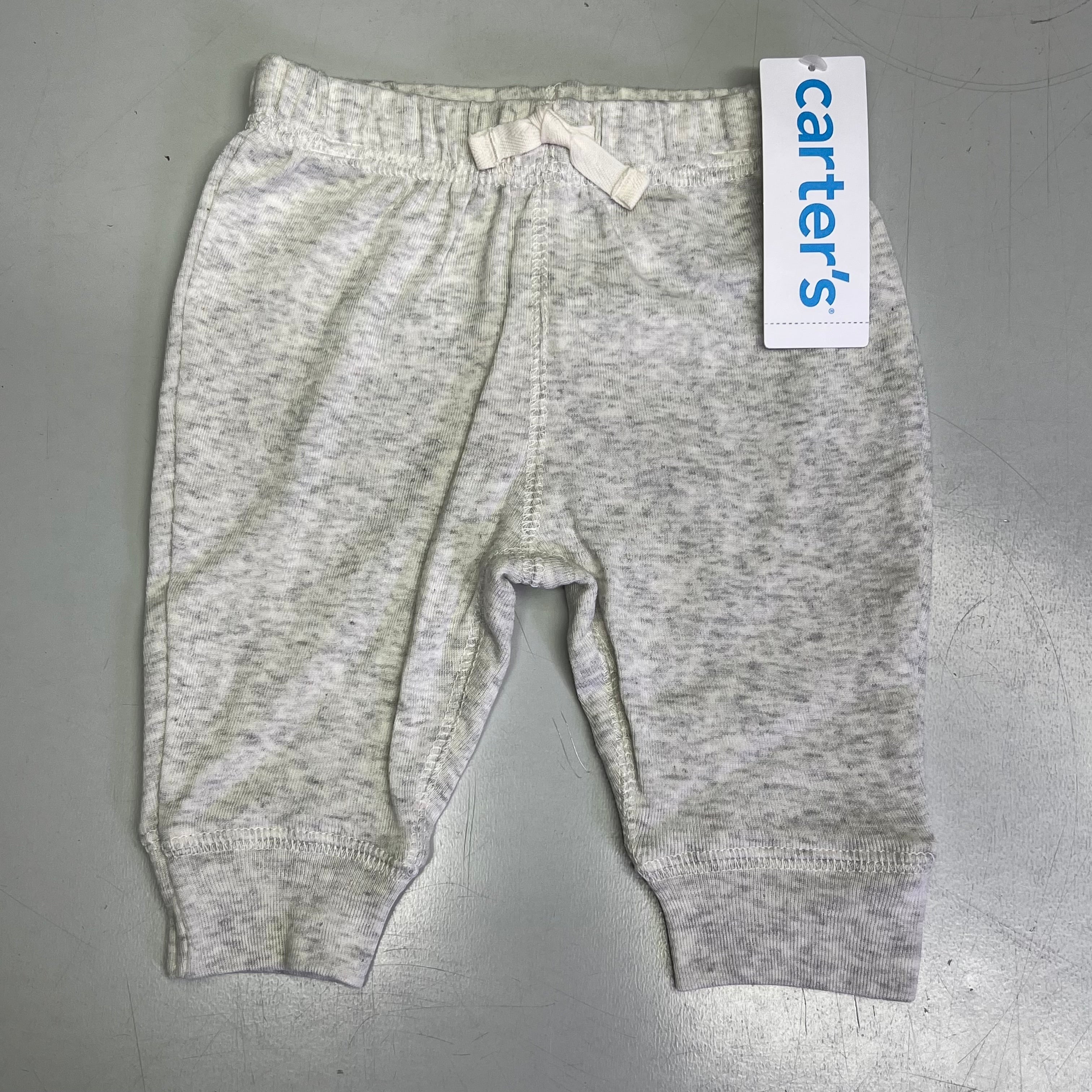 CARTERS (SET OF 2) Cotton Jogger Pants Babys Newborn Heather Grey/Ivory 1S992310