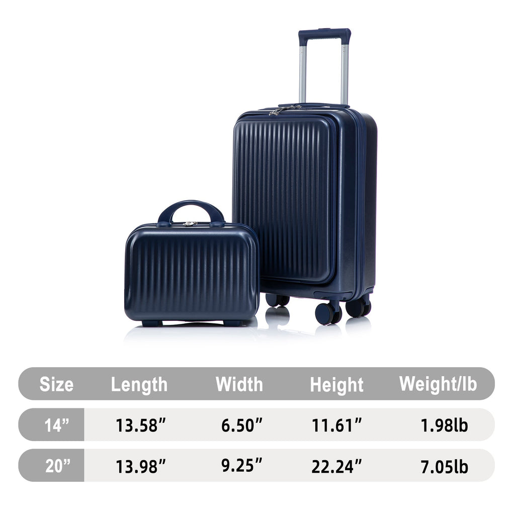 14'/20' 2-Piece ABS Spinner Wheel Luggage Set