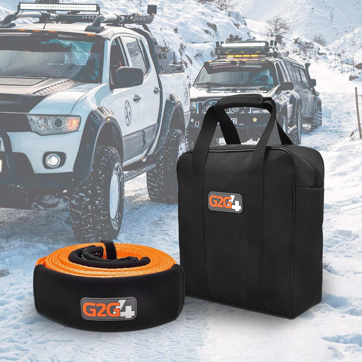 G2G4 Looped Tow Strap 20ft x 3" 35,000 LB Break Strength Off-Road Recovery 4WD