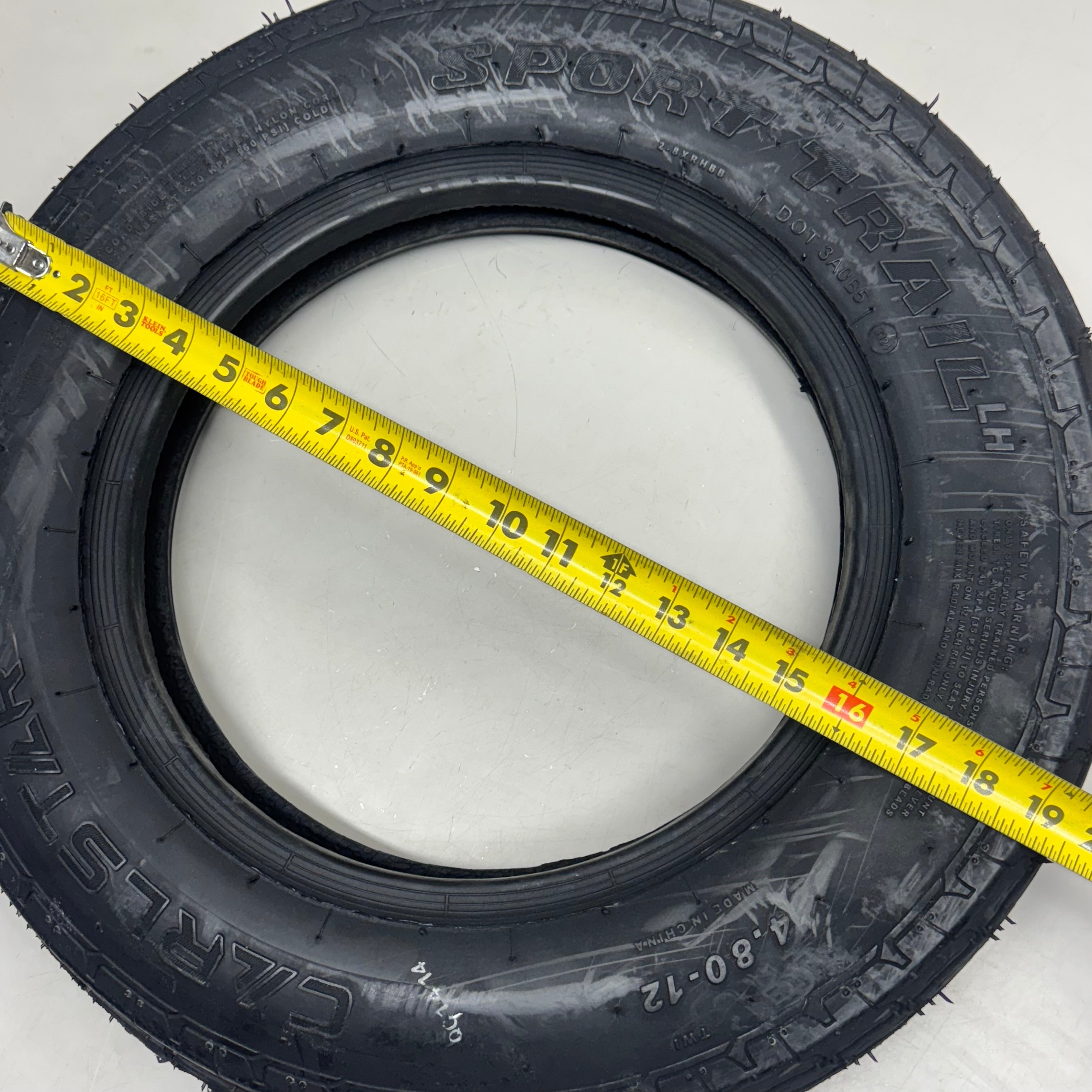 CARLSTAR Sport Trail LH Tire 4.80-12 DOT 3A0B5 Black
