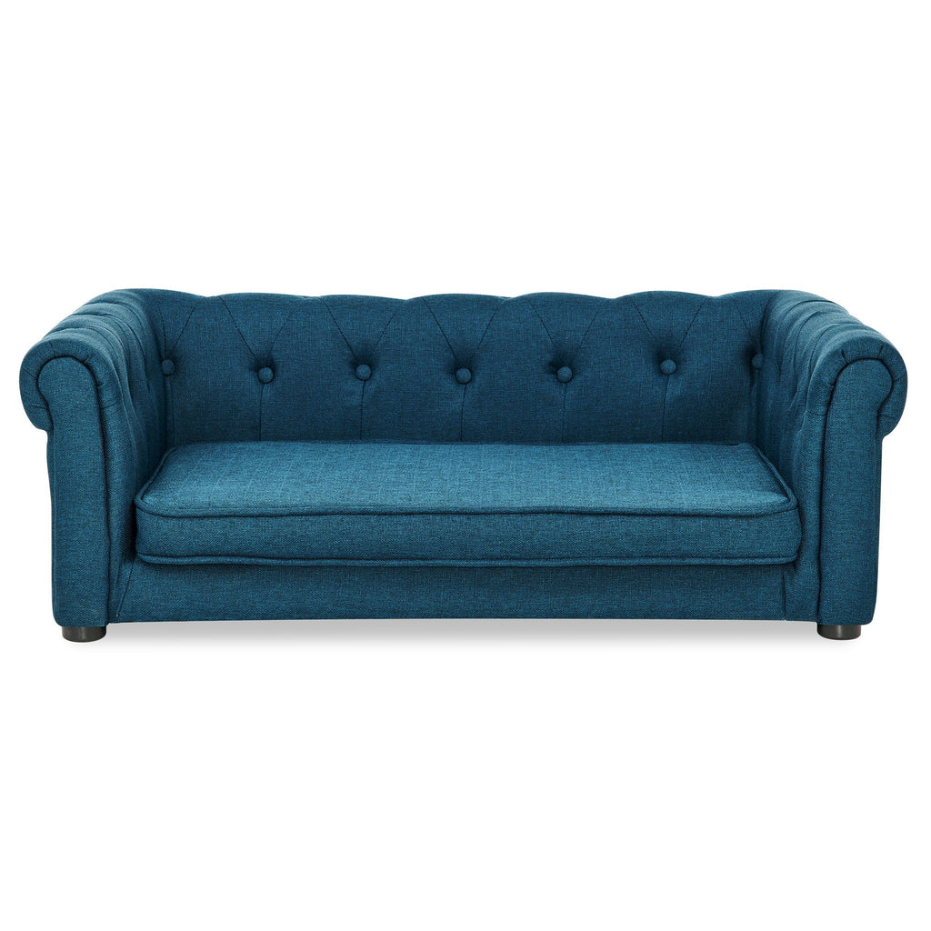 Modern Elegant Rectangle Pet Bed, Durable Elevated Dog Sofa