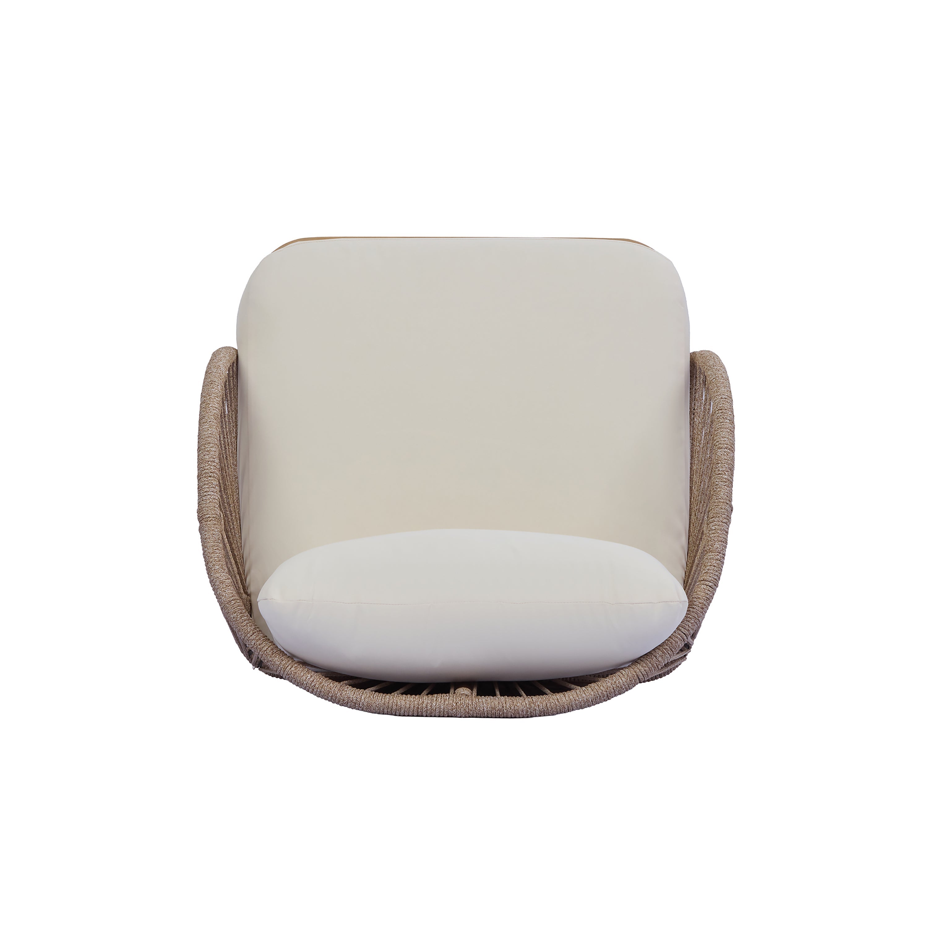 Acacia Wood Outdoor Club Chair, Curved Tub Design Patio Chair