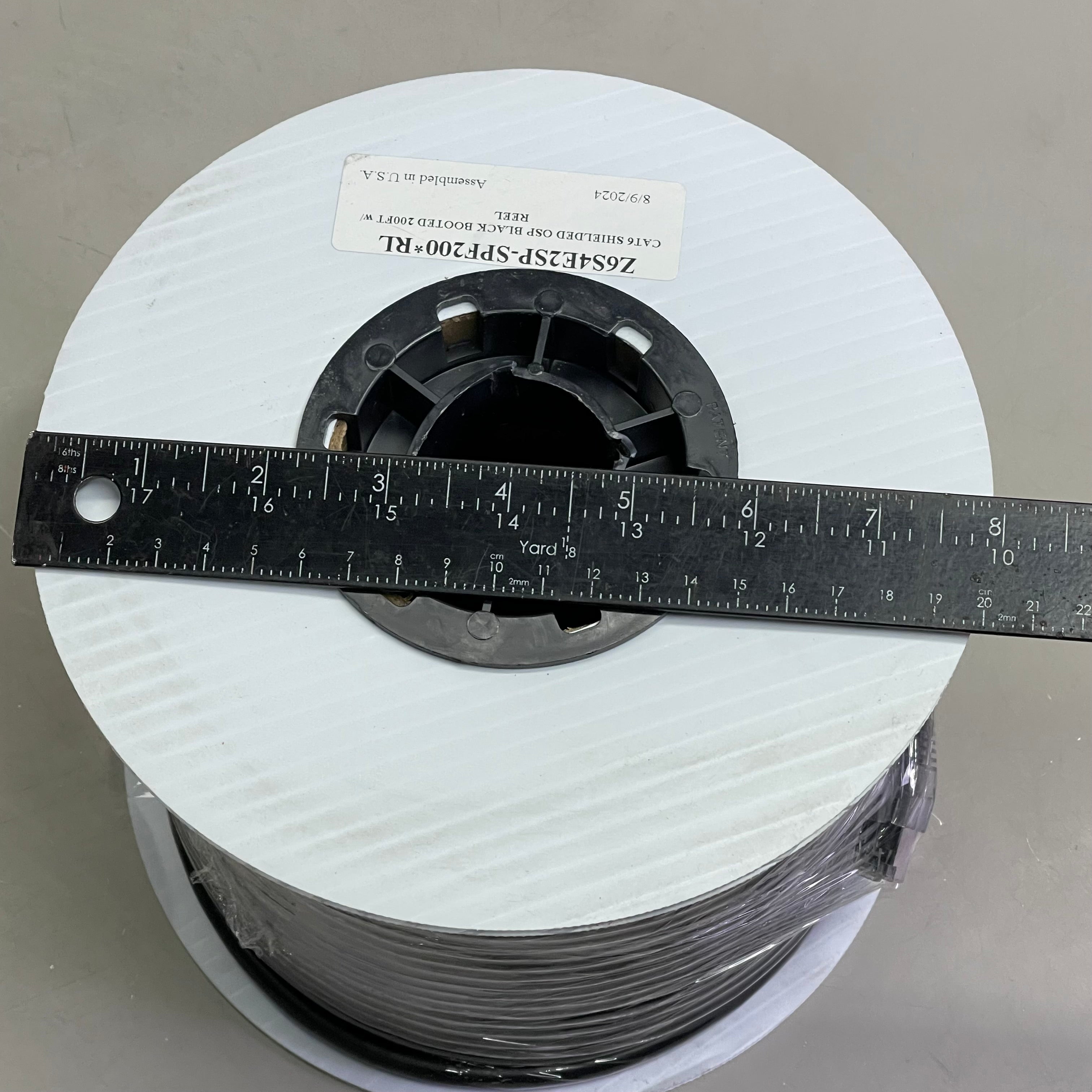 CAT6 Shielded OSP Black Booted Cable 200 ft Z6S4E2SP-SPF200*RL