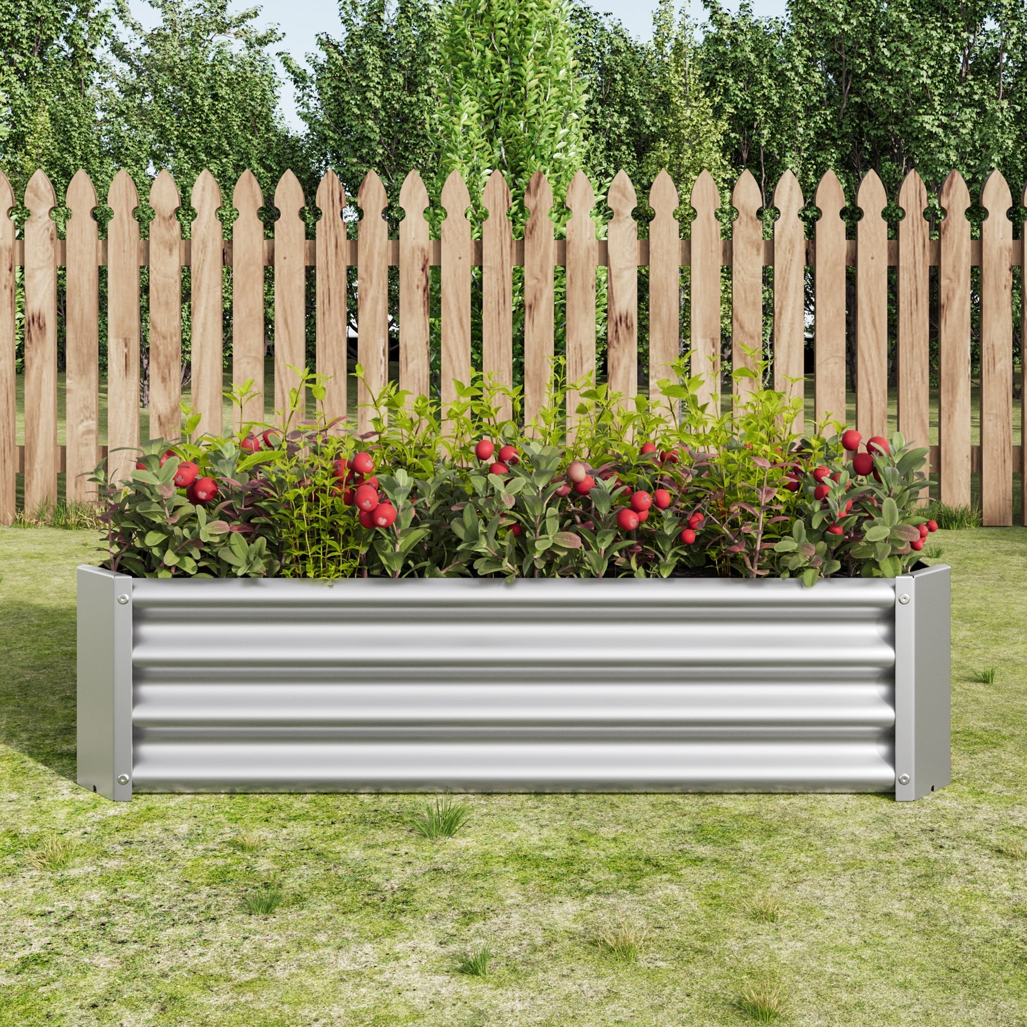 Metal Raised Garden Bed 4x2x1 ft
