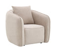 Keith Chenille Armchair With 1 Matching Color Toss Pillow
