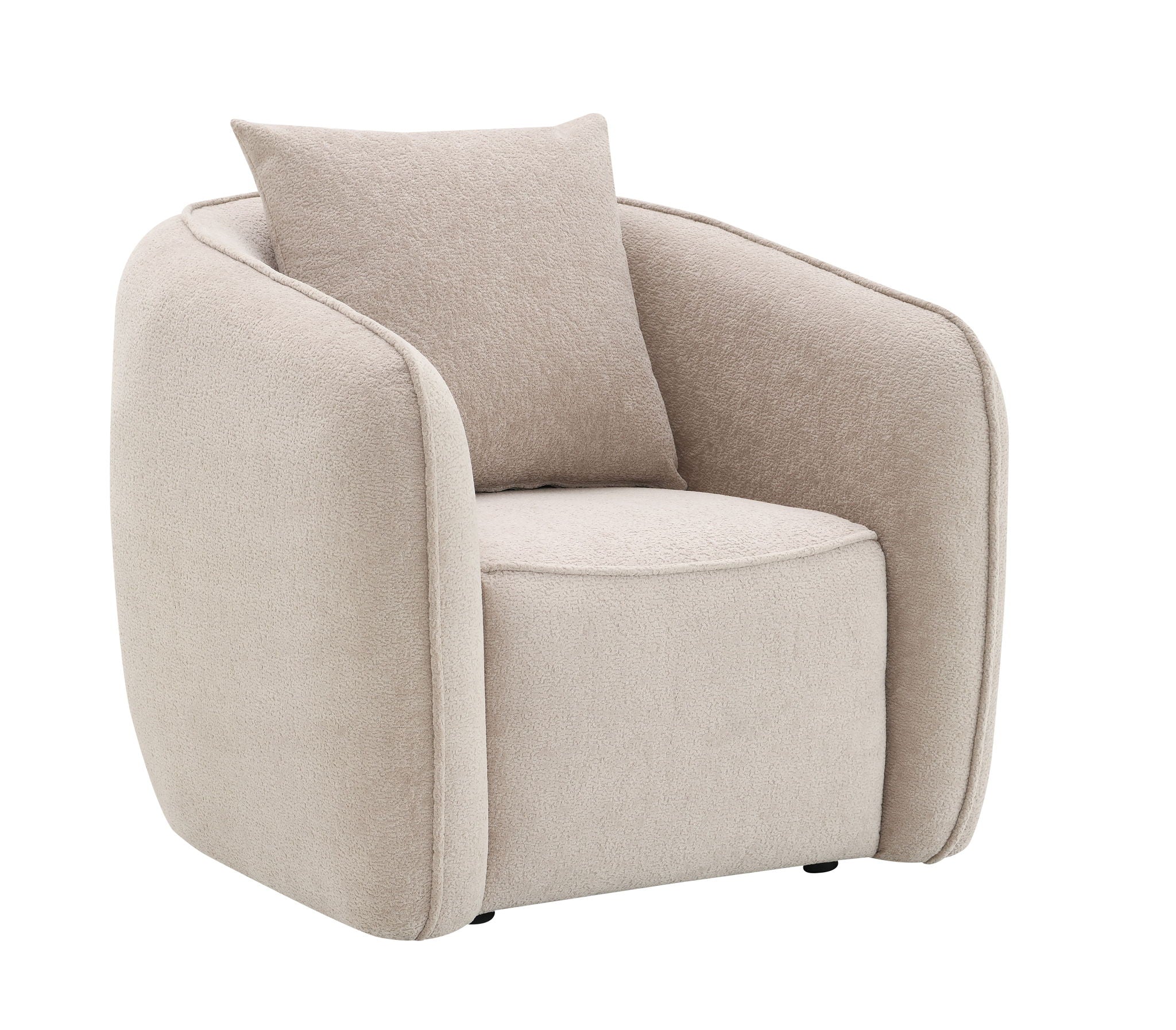 Keith Chenille Armchair With 1 Matching Color Toss Pillow