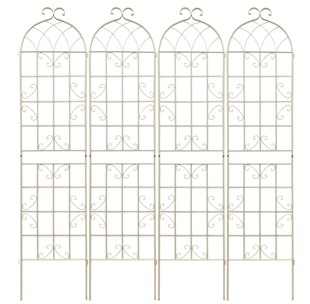 Metal Garden Rustproof Trellis For Climbing Plants Outdoor Flower Support