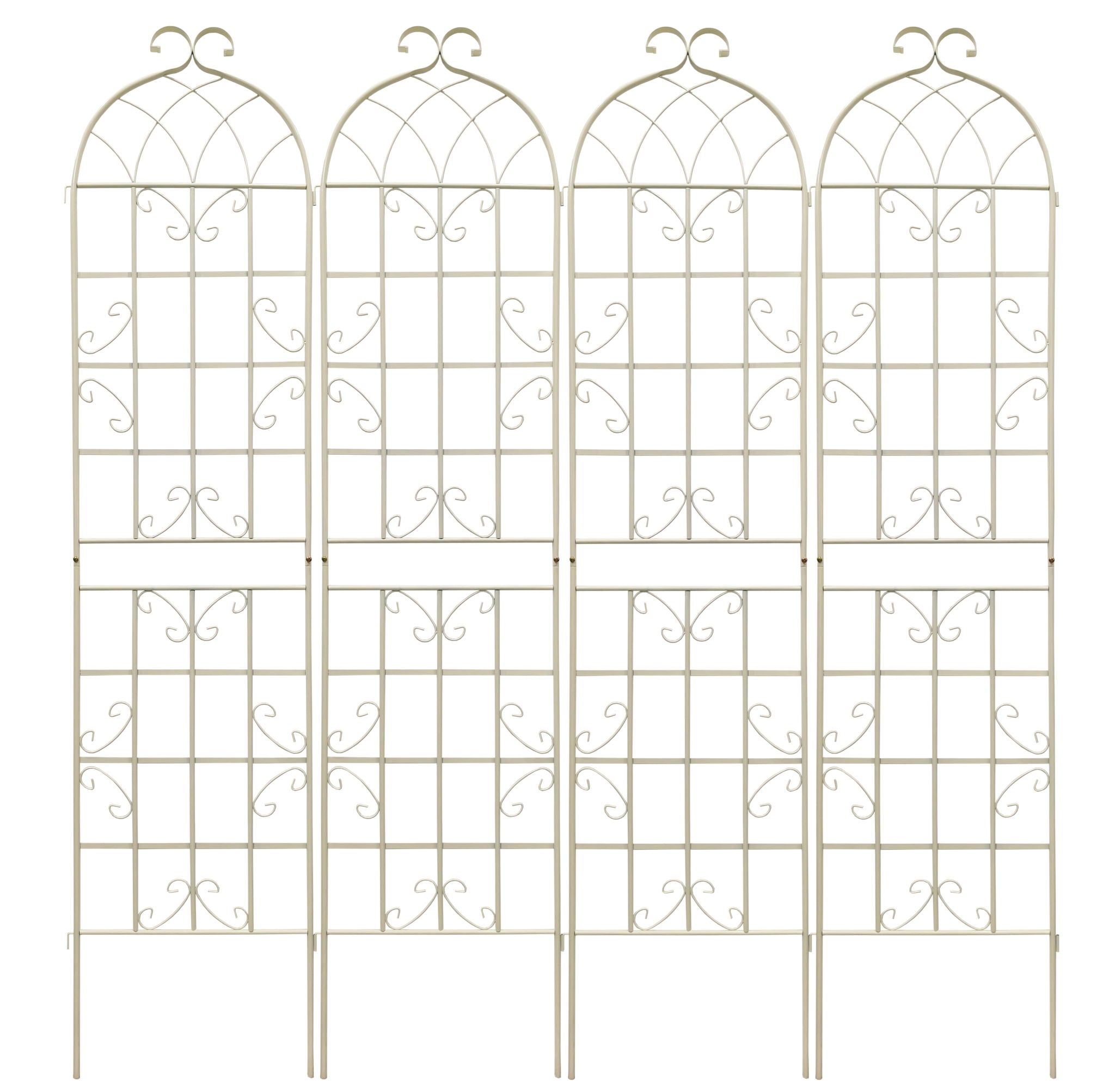 Metal Garden Rustproof Trellis For Climbing Plants Outdoor Flower Support