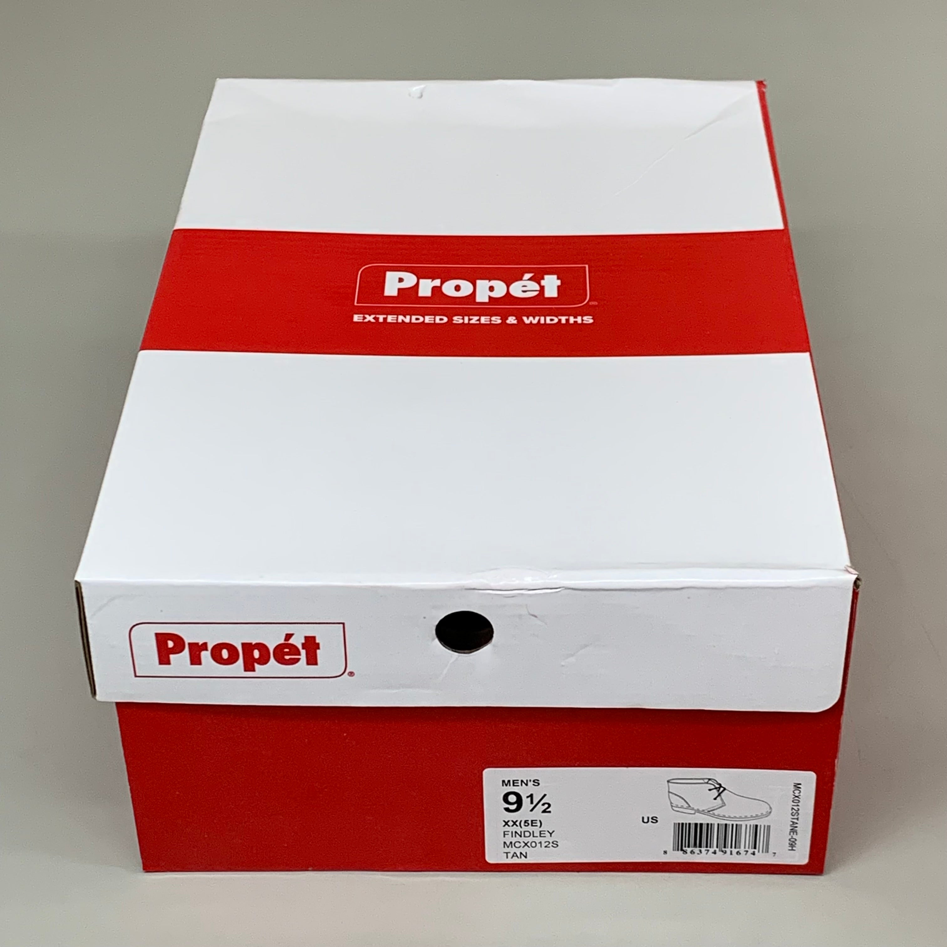 PROPET Findley Chukka Boot XX(5E) Men's SZ 9.5 Tan MCX012STANE-09H