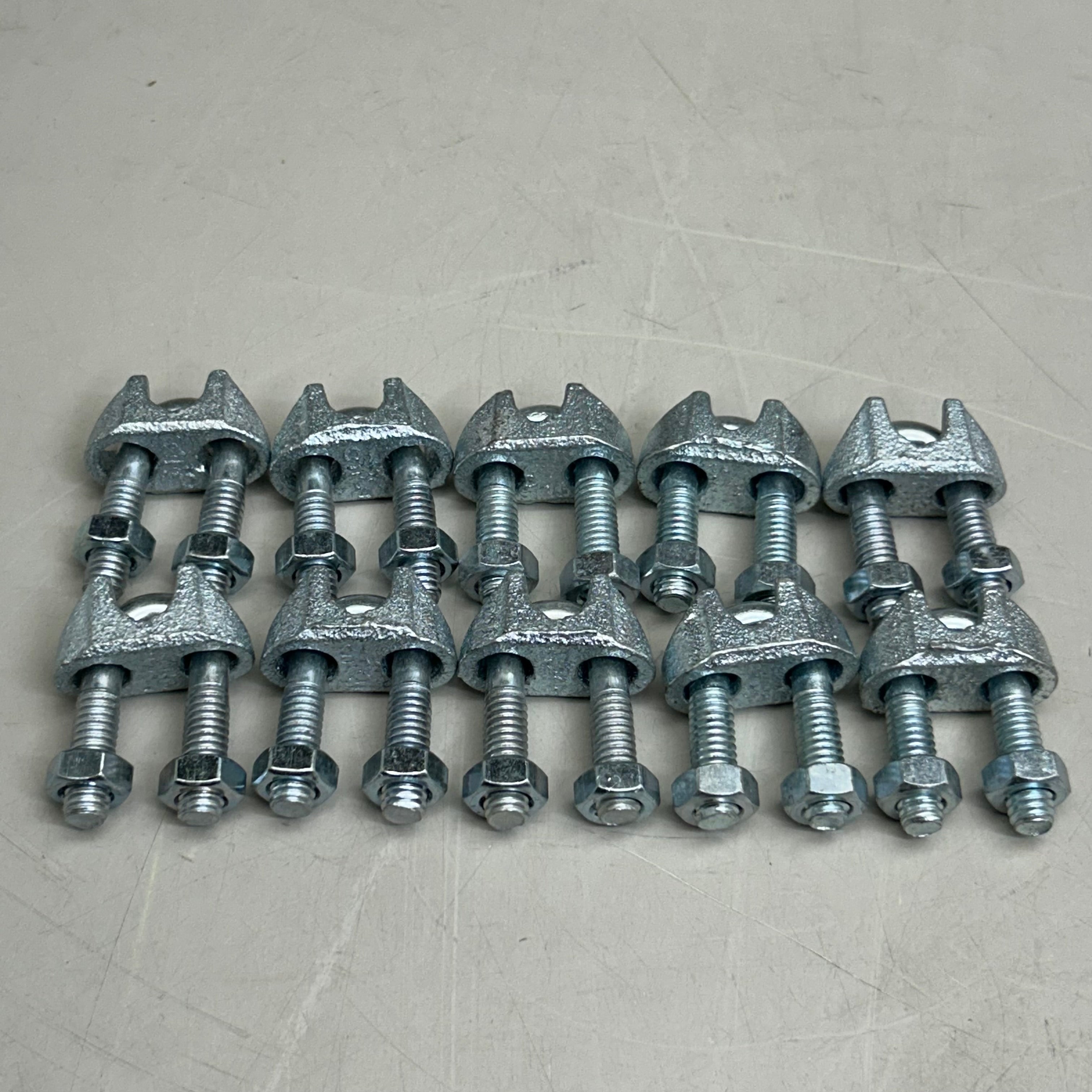 HANHUA (10 Pack) Stainless Steel Wire Rope Clip Cable Clamp 5/16" Chrome