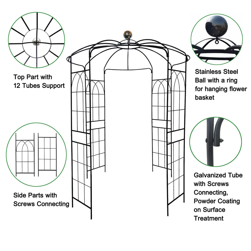 Metal Garden Arch Iron Pergola