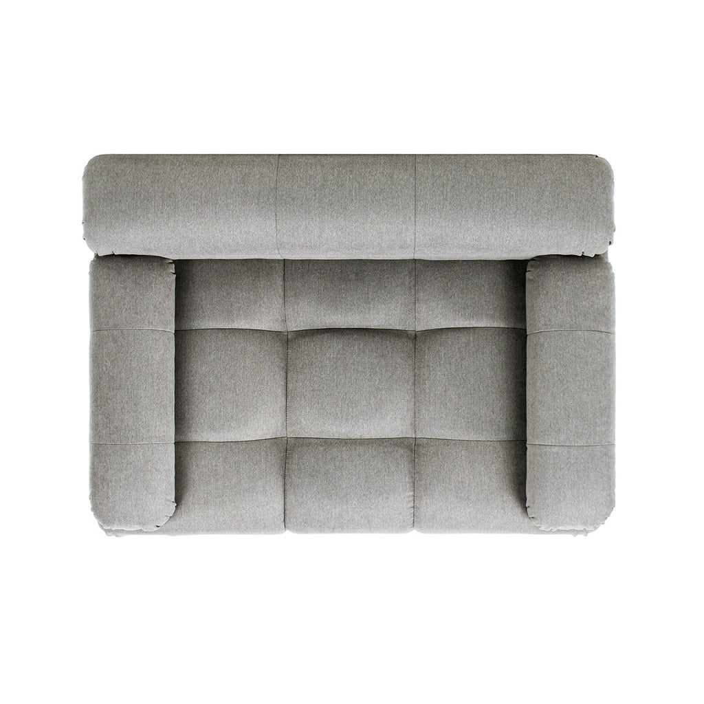 Marcel Upholstered Modern Pet Bed, Small to Medium Dog or Cat Uptown Gray Performance Velvet