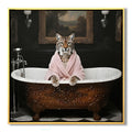 Tiger in Bathtub Wall Art Print Poster