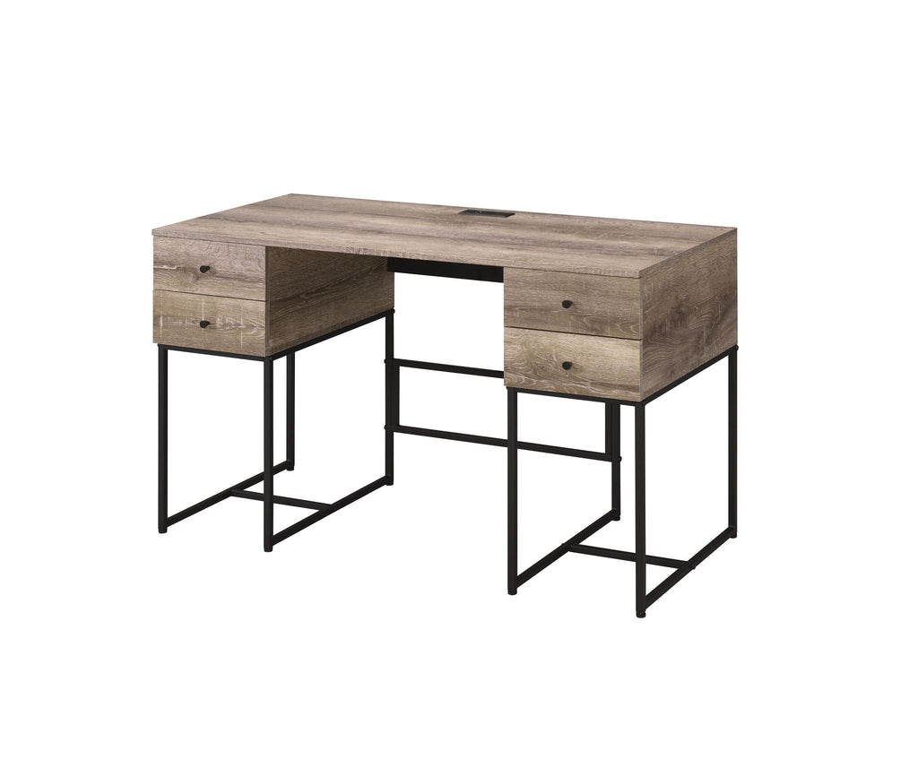 Desirre Writing Desk With USB Port - Oak