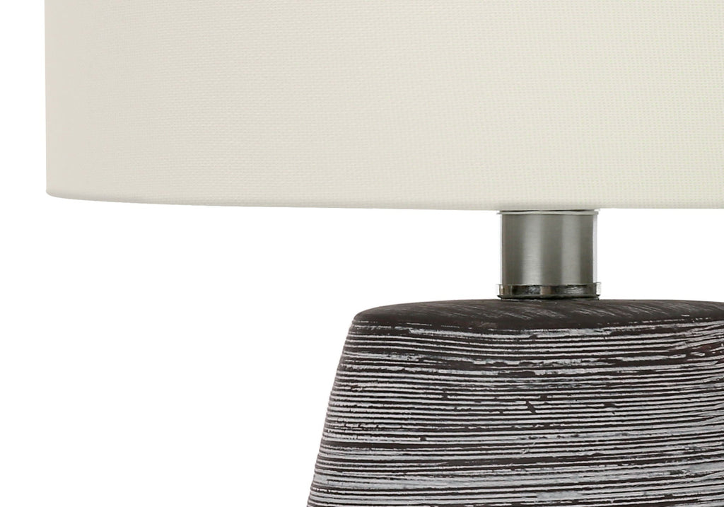 Contemporary Ceramic Table Lamp in Gray and Cream