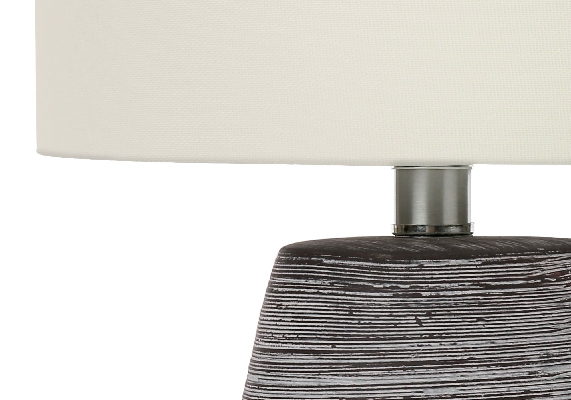 Contemporary Ceramic Table Lamp in Gray and Cream